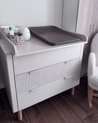 Cassettera fasciatoio neonato con materassino