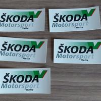 adesivo Skoda Motorsport Italia 10,5 x 4,5 cm