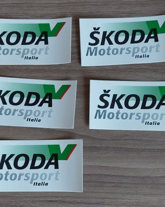 adesivo Skoda Motorsport Italia 10,5 x 4,5 cm
