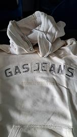 Felpa "Gas"Basic Jeans c/cappuccio-S uomo o unisex