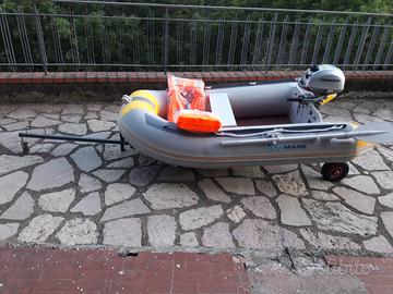 gommone tender con motore e carrello