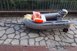 gommone tender con motore e carrello