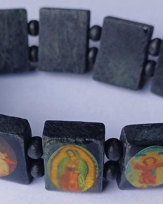 Bracciale cristiano Medjugorje con immagini sacre