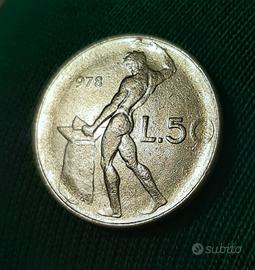 50 Lire Vulcano 1978 con errori di conio, rara!