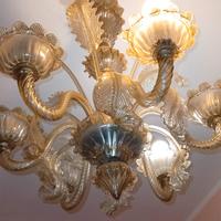 Lampadario vetro di Murano anni 70 