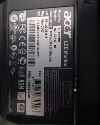 schermo acer al1923w