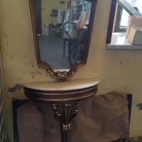 Consolle legno dorato anni 50/60