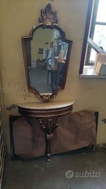 Consolle legno dorato anni 50/60