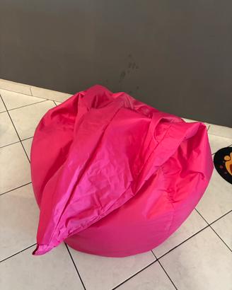 Pouf a sacco rosa