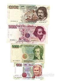 (LOTTO 8°)BANCONOTE ITALIANE"PREEURO IN LIRE