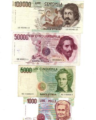 (LOTTO 8°)BANCONOTE ITALIANE"PREEURO IN LIRE