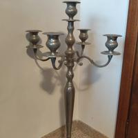 Candelabro 5 fiamme cromato 80 x 40 cm 4 kgs