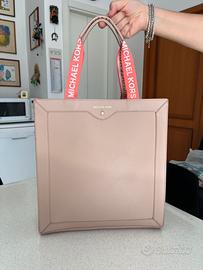 Borsa tote michael kors in pelle e alcantara