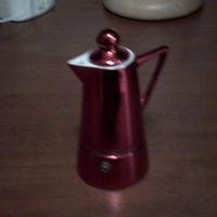 caffettiera in ceramica smaltata rossa 1 tazza