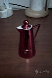 caffettiera in ceramica smaltata rossa 1 tazza