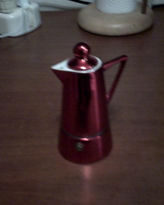 caffettiera in ceramica smaltata rossa 1 tazza