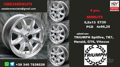 Cerchi minilite 5,5x13 4x95,25 et25 Triumph
