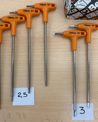 Chiavi a T BETA esagonali maschio n°2.5 e 3 NUOVE