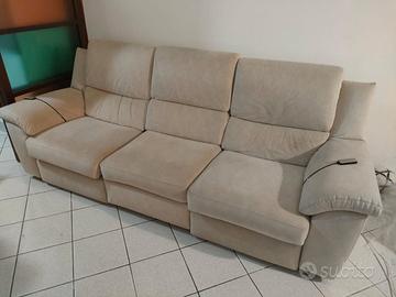 Divano Poltronesofà 3 posti relax elettrico 248cm
