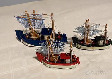 Miniature pescherecci in legno