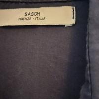 Camicia blu con chiusura body donna