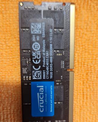 RAM 16GIGA DDR5 3mesi vita 4800 vel
