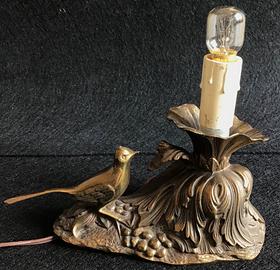 Lampada da comodino anni 50 in ottone