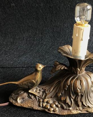Lampada da comodino anni 50 in ottone