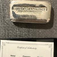 Lingotto argento 100gr 999