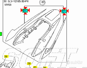 -Emblema codone Yamaha FZS Fazer 1C2216600000