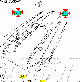 -Emblema codone Yamaha FZS Fazer 1C2216600000