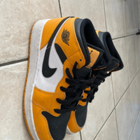 Nike Air Jordan 1 Mid Taxi giallo nero bianco GS