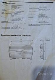 amplificatore auto  sony xplod 600 watt