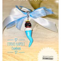 Corno Napoli scudetto Osimhen portachiavi