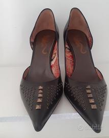 scarpe decollete con borchie tg37