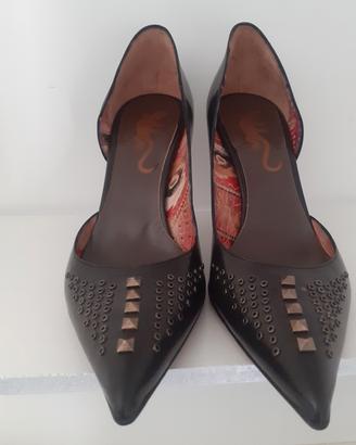 scarpe decollete con borchie tg37