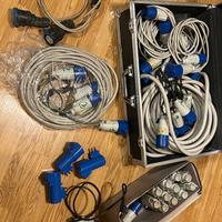 Cavi cablati con  prese CEE da 32A, Dimmer e fari