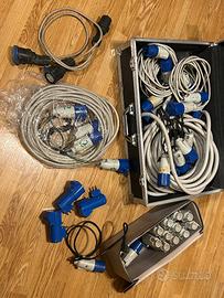 Cavi cablati con  prese CEE da 32A, Dimmer e fari