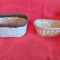 Due cestini vimini portavasi 5€ cadauno