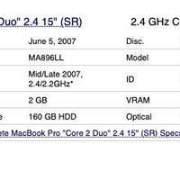 Macbook pro 2007 per parti ricambio