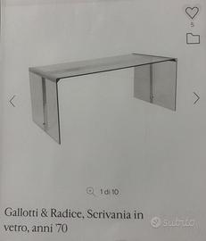 Tavolo cristallo President Gallotti e Radice