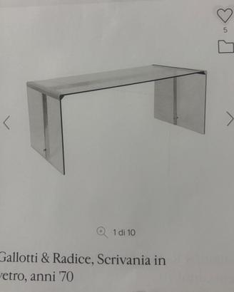 Tavolo cristallo President Gallotti e Radice