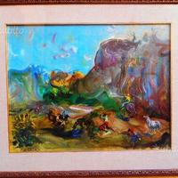 QUADRO Corrado Corazza-La guerra. Olio su tela