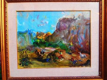 QUADRO Corrado Corazza-La guerra. Olio su tela