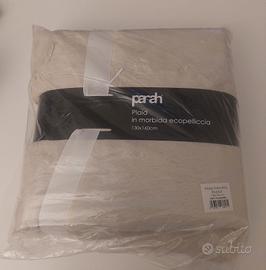 plaid parah in ecopelliccia. nuovo