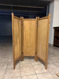 Paravento/separè in legno a 3 ante