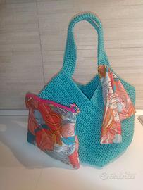 Borsa uncinetto con pochette