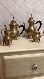 Brocche e teiere antiche_ottone e argento placcato