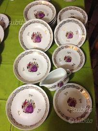 Piatti teiera tazzine Porcelaine du centre