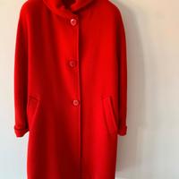 Cappotto donna in lana vergine rosso
